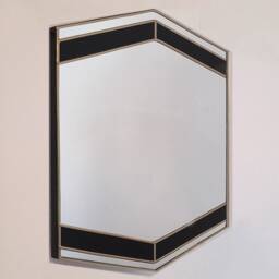 Art Deco Wall Mirror, Bathroom Gold Mirror - thumbnail 3