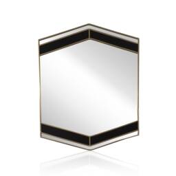 Art Deco Wall Mirror, Bathroom Gold Mirror - thumbnail 1