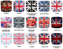 Union Jack Flags Drum Lampshades For Ceiling Light Shades Pendants Or Table Lamp Shades, Great Britain, British
