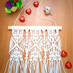 Macrame Wall Hanging Tapestry Over The Bed Decor Boho Bedroom Modern Macrame Garland Gift For Mom Wall Cord Bohemian Home - thumbnail 4