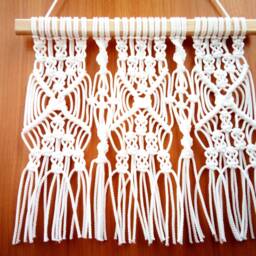 Macrame Wall Hanging Tapestry Over The Bed Decor Boho Bedroom Modern Macrame Garland Gift For Mom Wall Cord Bohemian Home - thumbnail 2