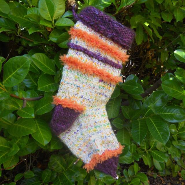 Boho Stocking, Hand Knitted Christmas Stocking - image 1
