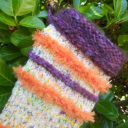Boho Stocking, Hand Knitted Christmas Stocking - thumbnail 2