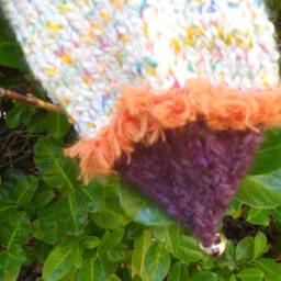 Boho Stocking, Hand Knitted Christmas Stocking - thumbnail 3