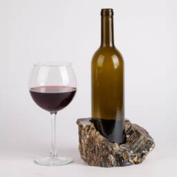 Handmade Nero Picasso Marble Wine Bottle Holder - thumbnail 1