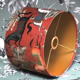 Handmade Arabian Horse Lampshade Terracotta Cotton Table/Ceiling Light - thumbnail 3