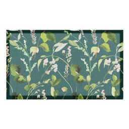 Watercolor Leaves Doormat Recycled PVC, Anti-Slip Indoor Outdoor Mat - 70x40cm - thumbnail 2