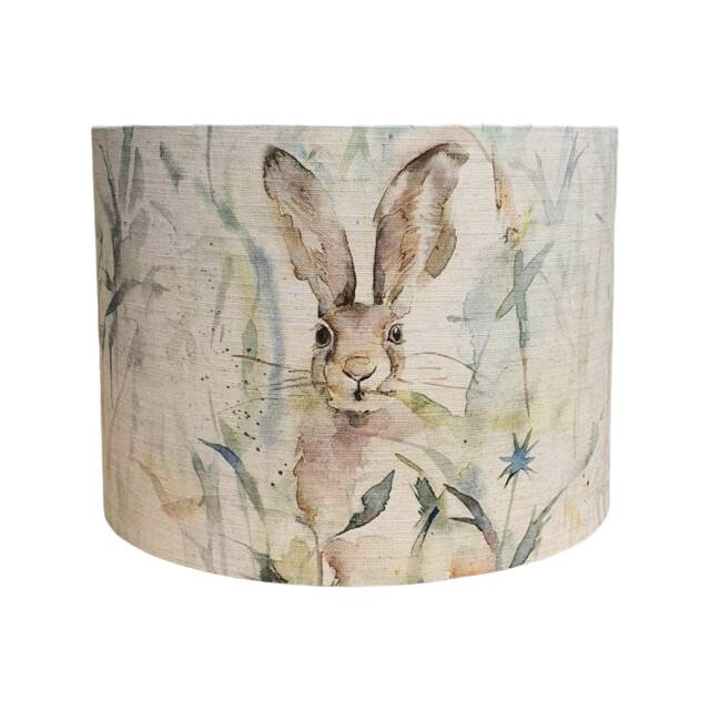 Voyage Maison Jack Rabbit Drum Lampshade Country Wildlife Fabric - image 1