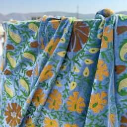 Luxury Velvet Suzani Quilt - Handmade Traditional Boho Bedding - thumbnail 2