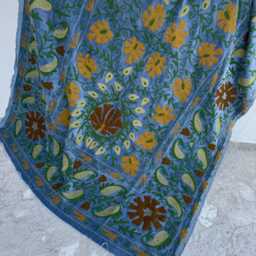 Luxury Velvet Suzani Quilt - Handmade Traditional Boho Bedding - thumbnail 4