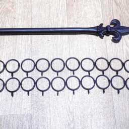 Curtain Rail Set - Up...handcrafted in The Ukwrought Iron - Forged Steel+Free Fixing Kit - thumbnail 2