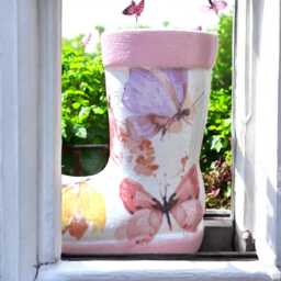Butterfly Planter, Welly Plant Pot, Gifts, Decor, Garden Flower Gift For Mum - thumbnail 2