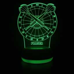 Personalised Dart Board Led Night Light, Gifts For Him, Dad Gift, Darts Lights, Bedroom Light - thumbnail 1