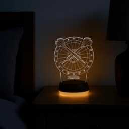 Personalised Dart Board Led Night Light, Gifts For Him, Dad Gift, Darts Lights, Bedroom Light - thumbnail 3