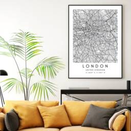 London Map Art Print Minimalist City Poster - thumbnail 3