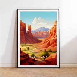 Red Rock State Park Travel Print - United States, Arizona Poster, Home Decor, Gift Or Canvas - thumbnail 1