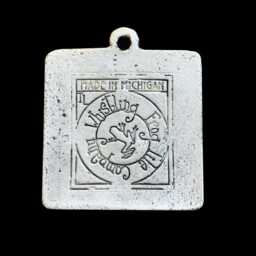 Ypsilanti Porcelain Ornament Hand Carved Tile Inspired Art - thumbnail 3