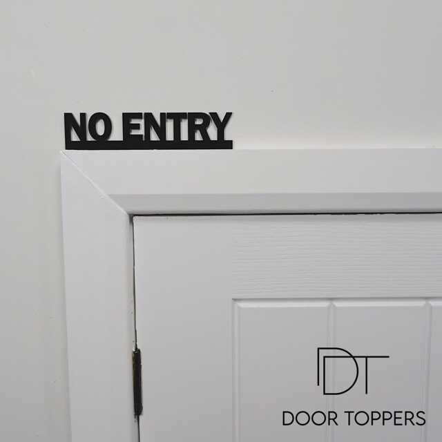 No Entry Door Topper - Staff Only Over Sign Private Bathroom Or Office Modern Workplace Studio Restricted Area - image 1