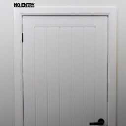 No Entry Door Topper - Staff Only Over Sign Private Bathroom Or Office Modern Workplace Studio Restricted Area - thumbnail 2