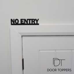 No Entry Door Topper - Staff Only Over Sign Private Bathroom Or Office Modern Workplace Studio Restricted Area - thumbnail 1