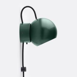 Hanson Wall Sconce Dark Green Plug-In On/Off Switch Bedside Lamp - thumbnail 2