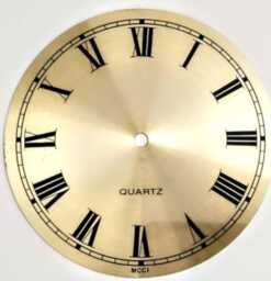 Five 2-3/8 In. Brass Spun Roman Clock Dials - New