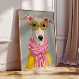 Cool Dog Poster Print, Funny in Sunglasses Wall Art, Whimsical Pet Portrait, Colorful Animal Decor, Modern Playful Illustration - thumbnail 3