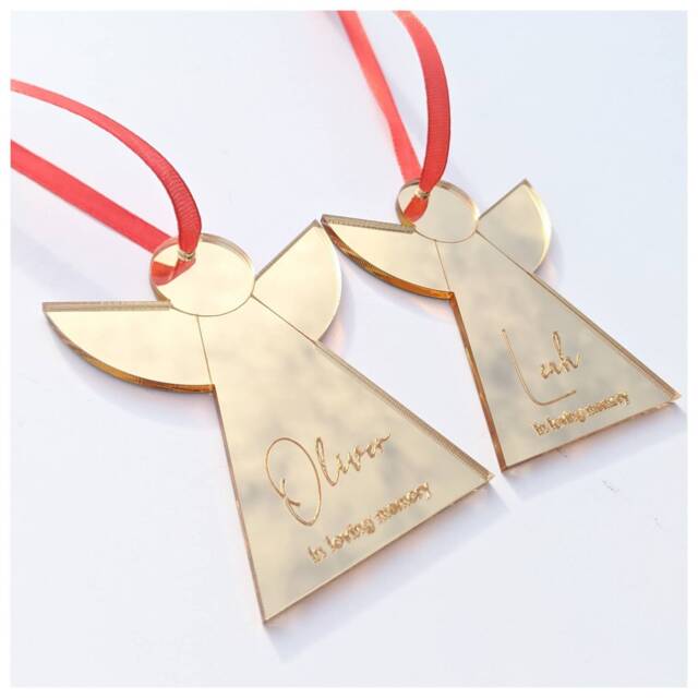 In Loving Memory Bauble/ in Gift /Silver Bauble/Rose Gold Bauble/Christmas Decoration/ Angel Christmas /Gold - image 1