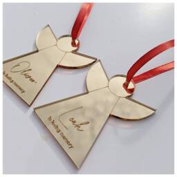 In Loving Memory Bauble/ in Gift /Silver Bauble/Rose Gold Bauble/Christmas Decoration/ Angel Christmas /Gold - thumbnail 2