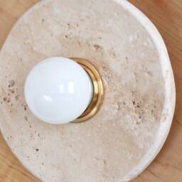 Travertine Wall Sconce Light Maple & Stone Fixture Modern Kitchen Lighting Entry - thumbnail 4