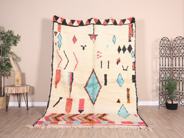 Vintage Boujaad Rug, Authentic Moroccan Rug 5x8 Ft - image 1