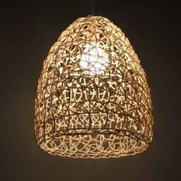 Handmade Rattan Pendant Light Natural Woven Lampshade - thumbnail 2