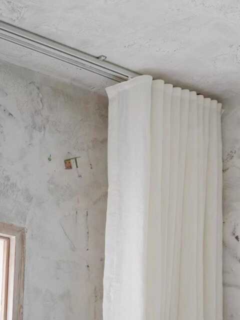Ripple Folds Linen Curtains, Track Included, 37 Colors A Pair Of 100% Curtains , Living Room Bedroom Custom Made - image 1