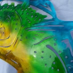 Handmade Metal Mahi Wall Art, Coastal Decor, Fishing Gift - thumbnail 3
