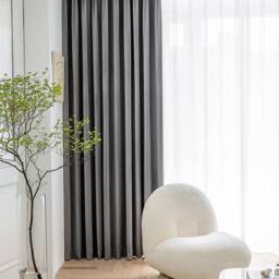 64 Colors, 928-12 A Pair Of Gray Velvet Curtains , Living Room Curtains, Velvet Drapery Panels, Bedroom Custom Made - thumbnail 2