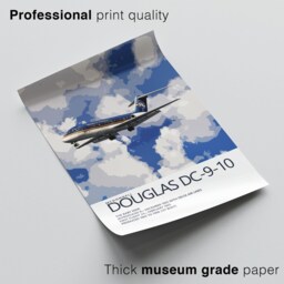 Midwest Express Mcdonnell Douglas Dc-9 Poster - Detailed Aviation Art Print Civil Airliner Wall Gift For Pilot - thumbnail 2