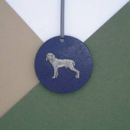 Weimaraner Wooden Disk - Christmas Ornament Tree Decoration Dog Hanging Mum Gift - thumbnail 3