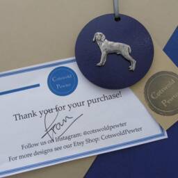 Weimaraner Wooden Disk - Christmas Ornament Tree Decoration Dog Hanging Mum Gift - thumbnail 4