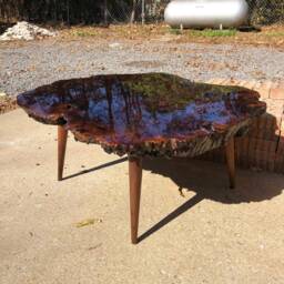 Your Custom Listing - Amazing Live Edge Round Walnut Epoxy Coffee Table - thumbnail 2