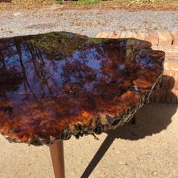 Your Custom Listing - Amazing Live Edge Round Walnut Epoxy Coffee Table - thumbnail 4