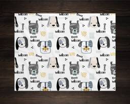 Personalized Puppy Baby Blanket Gifts Shower Gift Newborn Watch Me Grow Boy Monogram - thumbnail 1