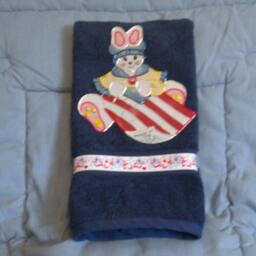 Patriotic Bunny Appliqued Hand Towel 4Th Of July Decor - thumbnail 4