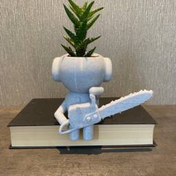 "Chainsaw Tree Surgeon Succulent Planter Airplant Holder ""Wee Jimmy Chine Sa'" - thumbnail 3