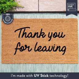Thank You For Leaving - Funny Welcome Doormat Custom Cour Door Mat Housewarming Gift Decor - thumbnail 1