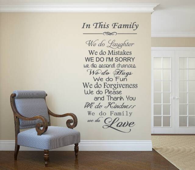In This Family. Vinyl Wall Decal. Add To Walls, Windows, Mirrors, & Chalkboards - image 1