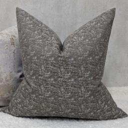 John Lewis Textured Satin Cushion Cover Smoke/Charcoal Colourway Double Sided Glamorous Boutique Style Modern Sofa Bed Pillow Cover