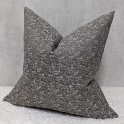 John Lewis Textured Satin Cushion Cover Smoke/Charcoal Colourway Double Sided Glamorous Boutique Style Modern Sofa Bed Pillow Cover - thumbnail 3