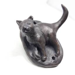 Cat - Wall Hook, Cast Bronze - thumbnail 2