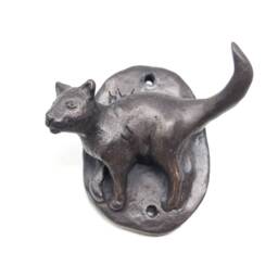 Cat - Wall Hook, Cast Bronze - thumbnail 1
