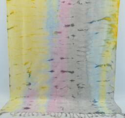 Tea Dye Beach Towel, Batik Towel, Turkish Towel, Bath Peshtemal, 38''x65 - thumbnail 1